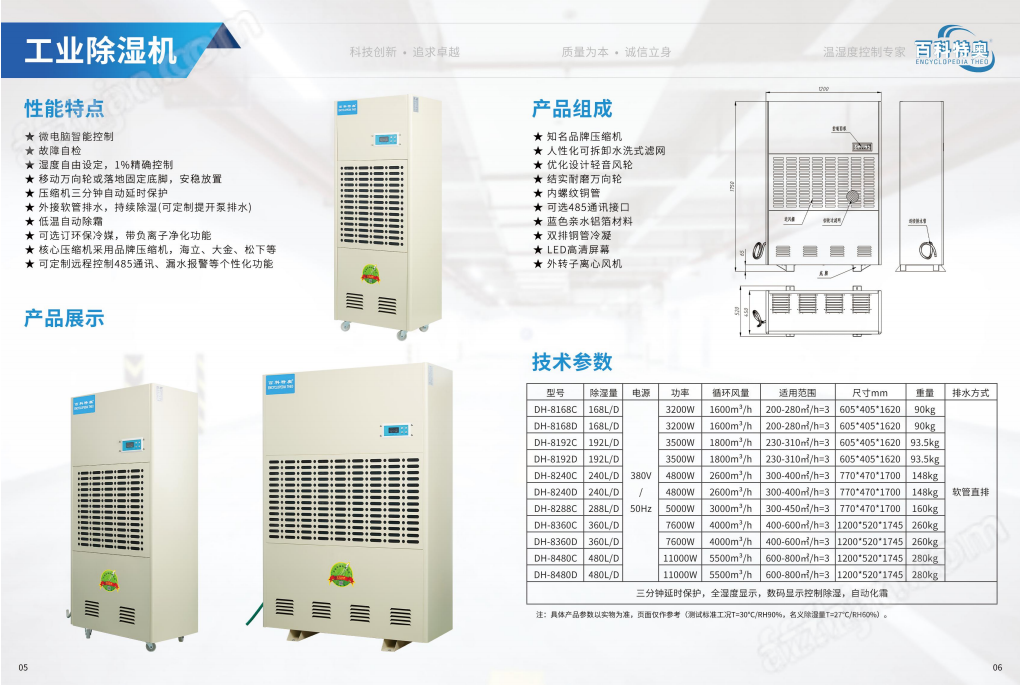 百科特奧360L大型工廠除濕機